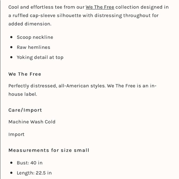 FREE PEOPLE We The Free Warrior Distressed Raw Hem Tee - Picture 11 of 11